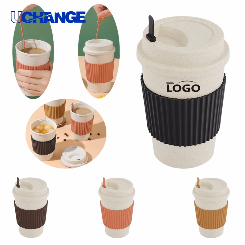 16oz Wheat Straw Anti-Burning Coffee Cup