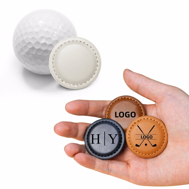PU Golf Ball Marker With Magnetic Backing