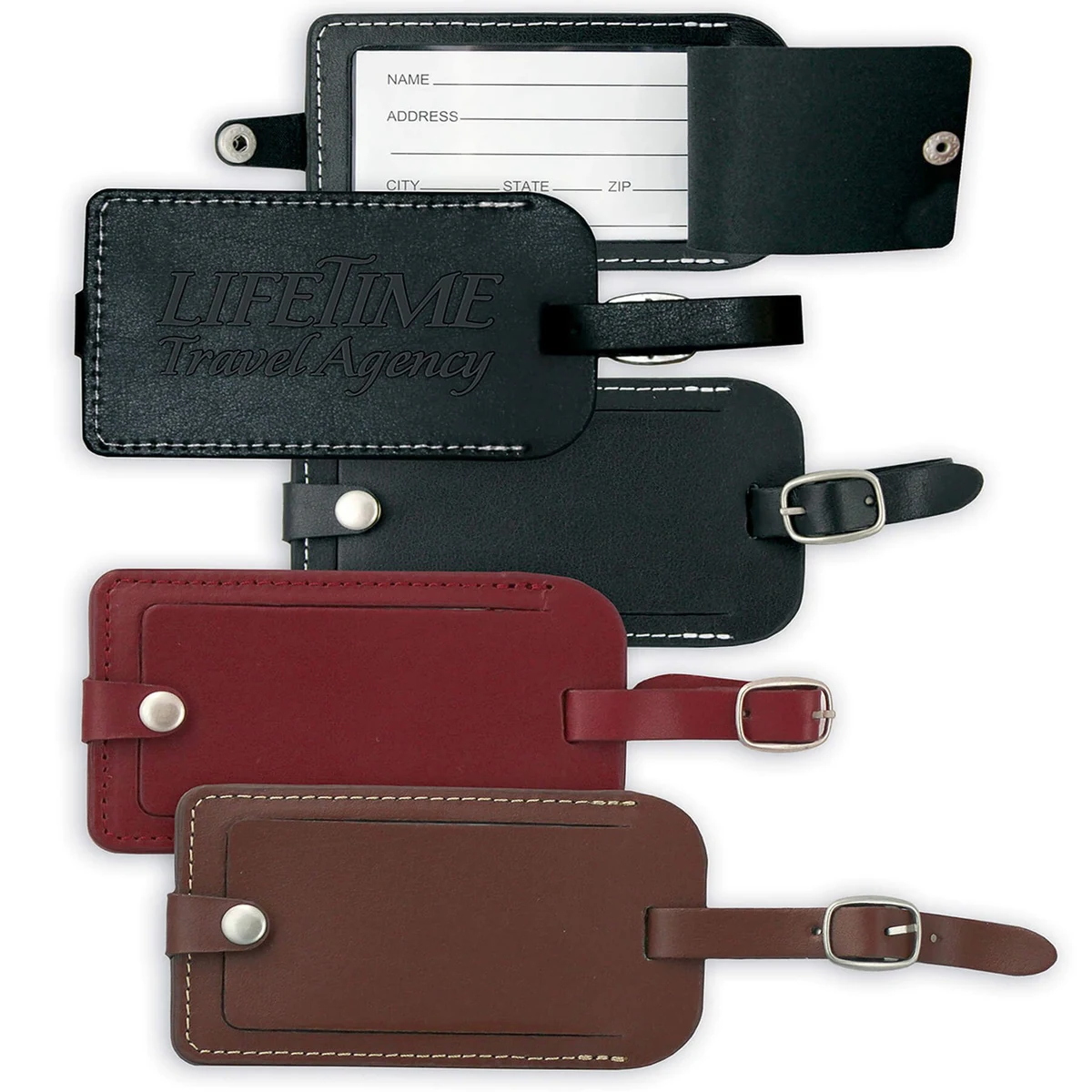 Vintage Leather Luggage Tag 1