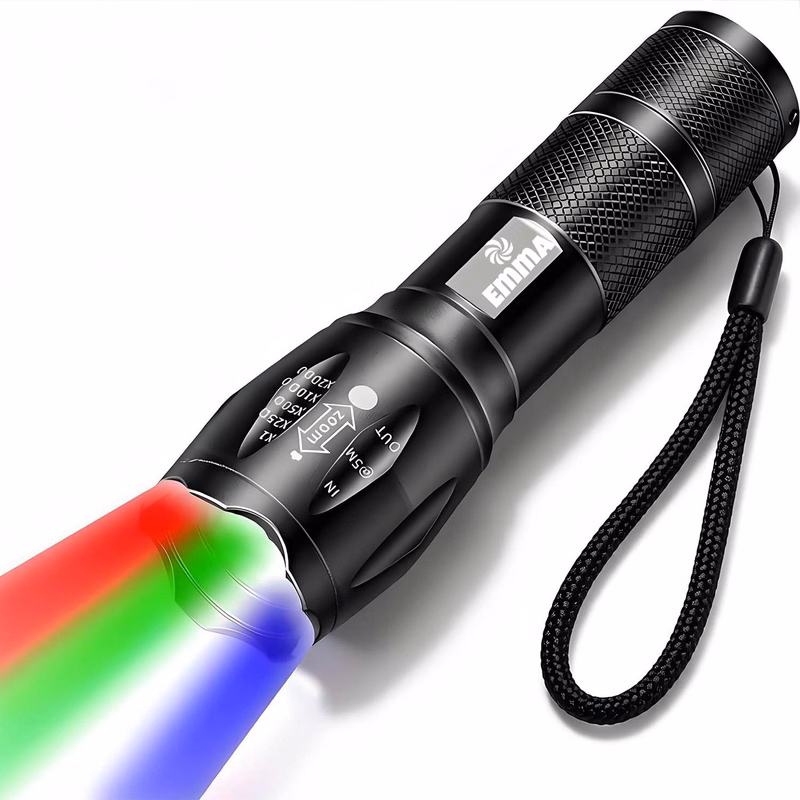 Rechargeable 4 Color LED Flashlight