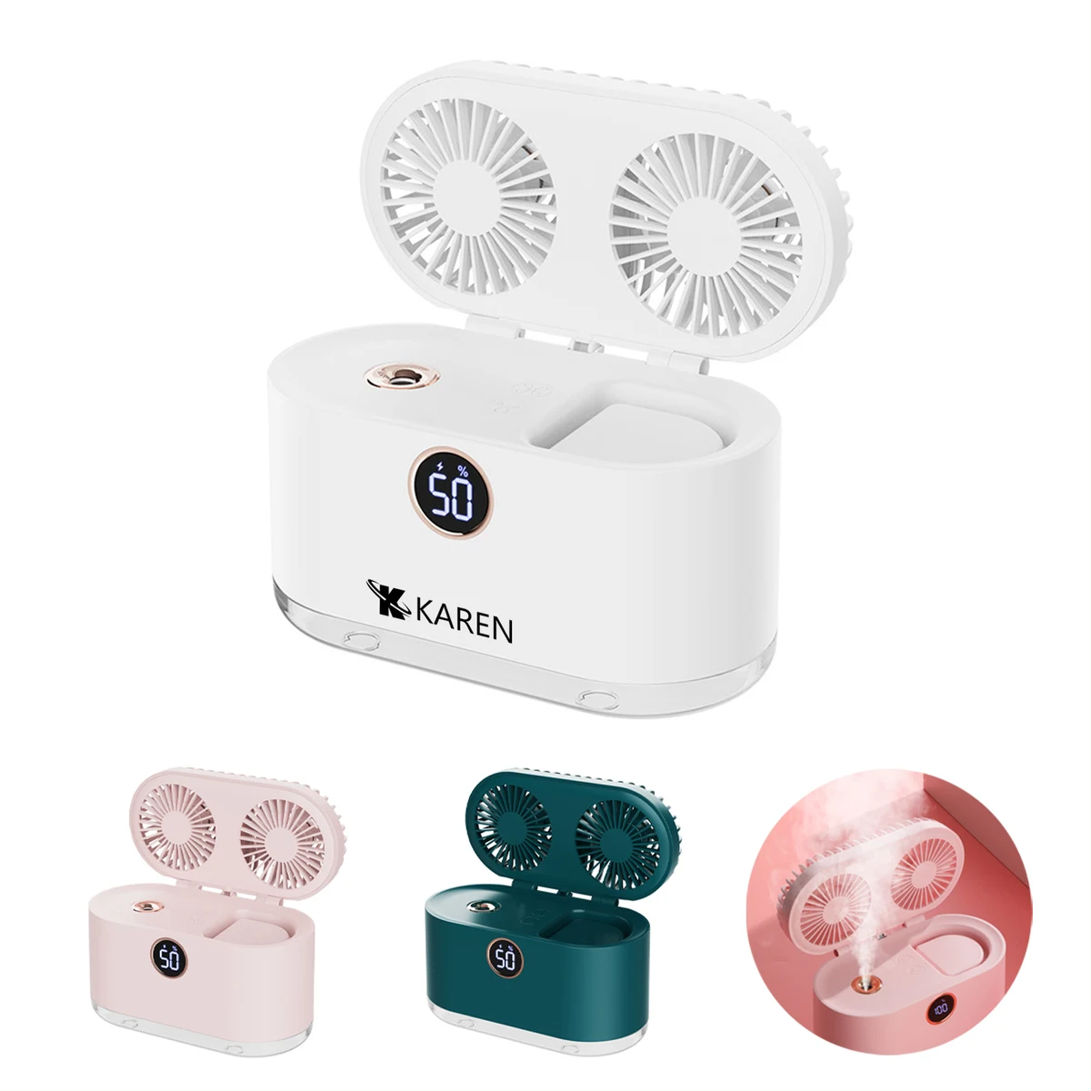 Mini Cooler Fan 2 in 1 Spray Air 1