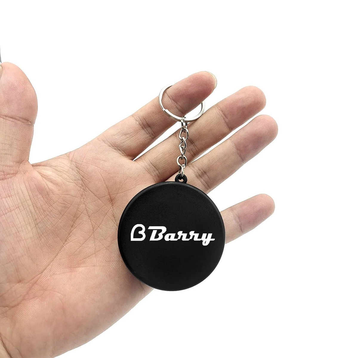 PU Hockey Puck Stress Reliever Keychain 1