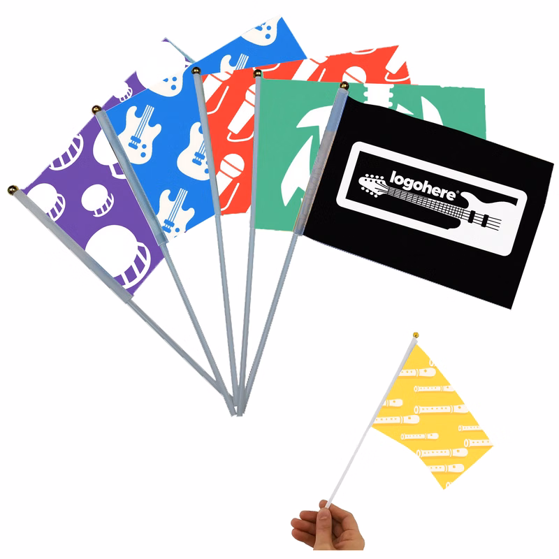 Custom Printed Team Spirit Hand Flags
