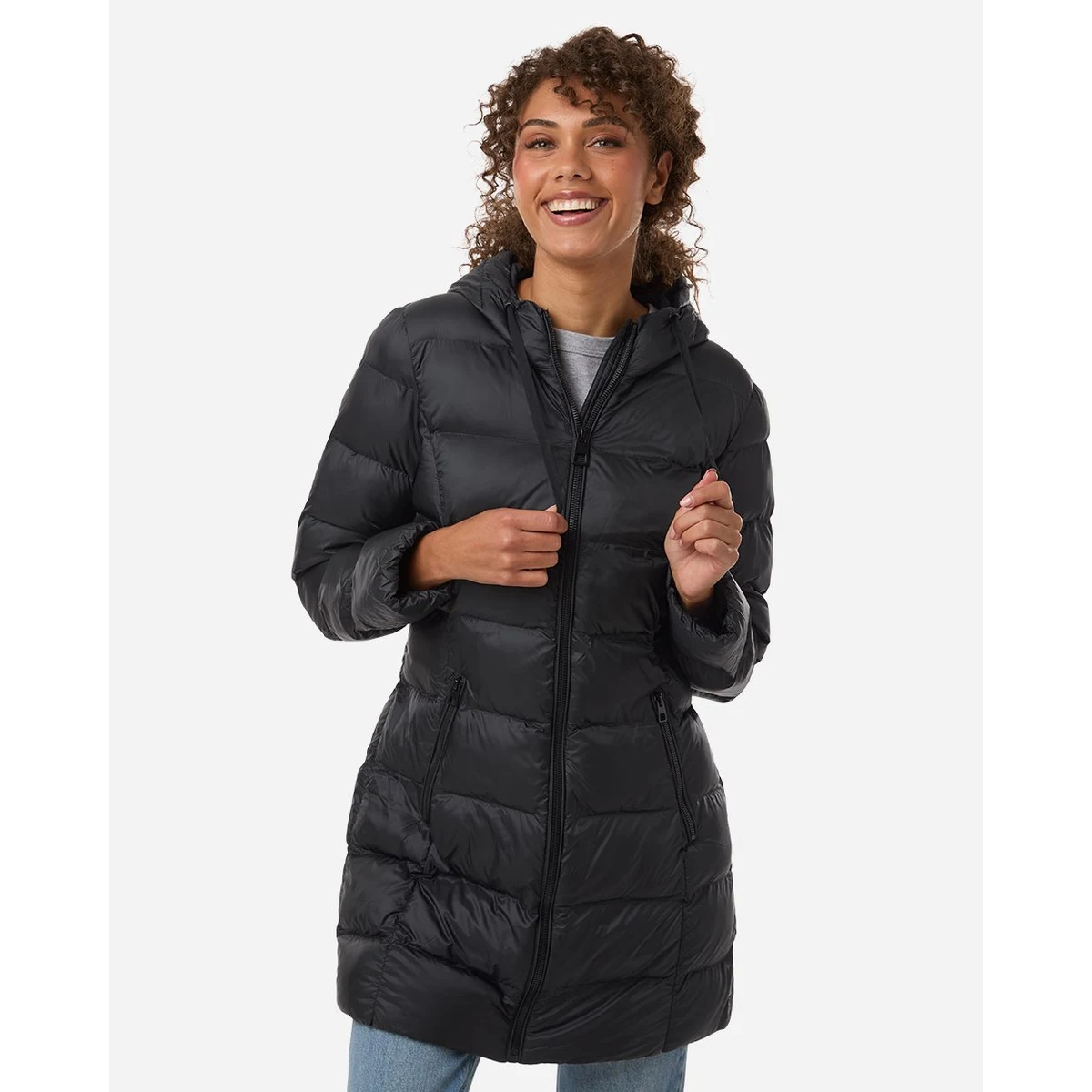Women's Poly-filled 3/4 Length Coat - W26720 1