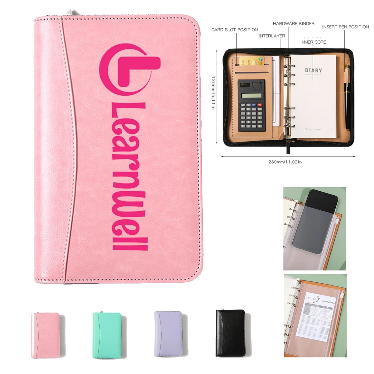Leather Business Calculator Notebook 1