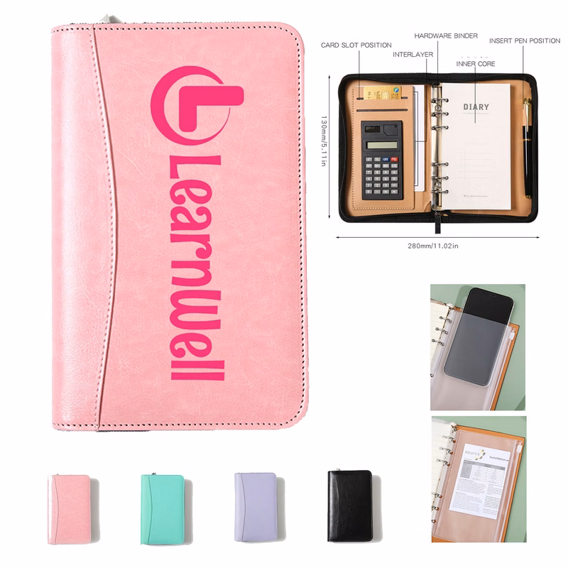 Leather Business Calculator Notebook