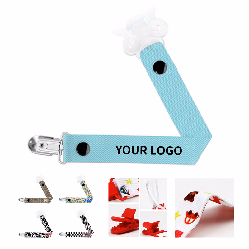 Baby Pacifier Strap with Metal Clips
