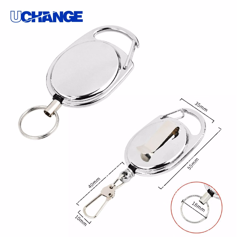 Metal Badge Reel with Pull Cord