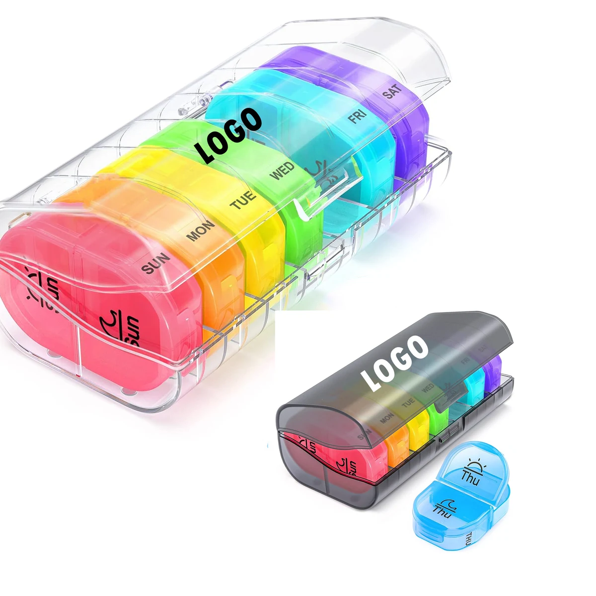 Rainbow Weekly Pill Box 1