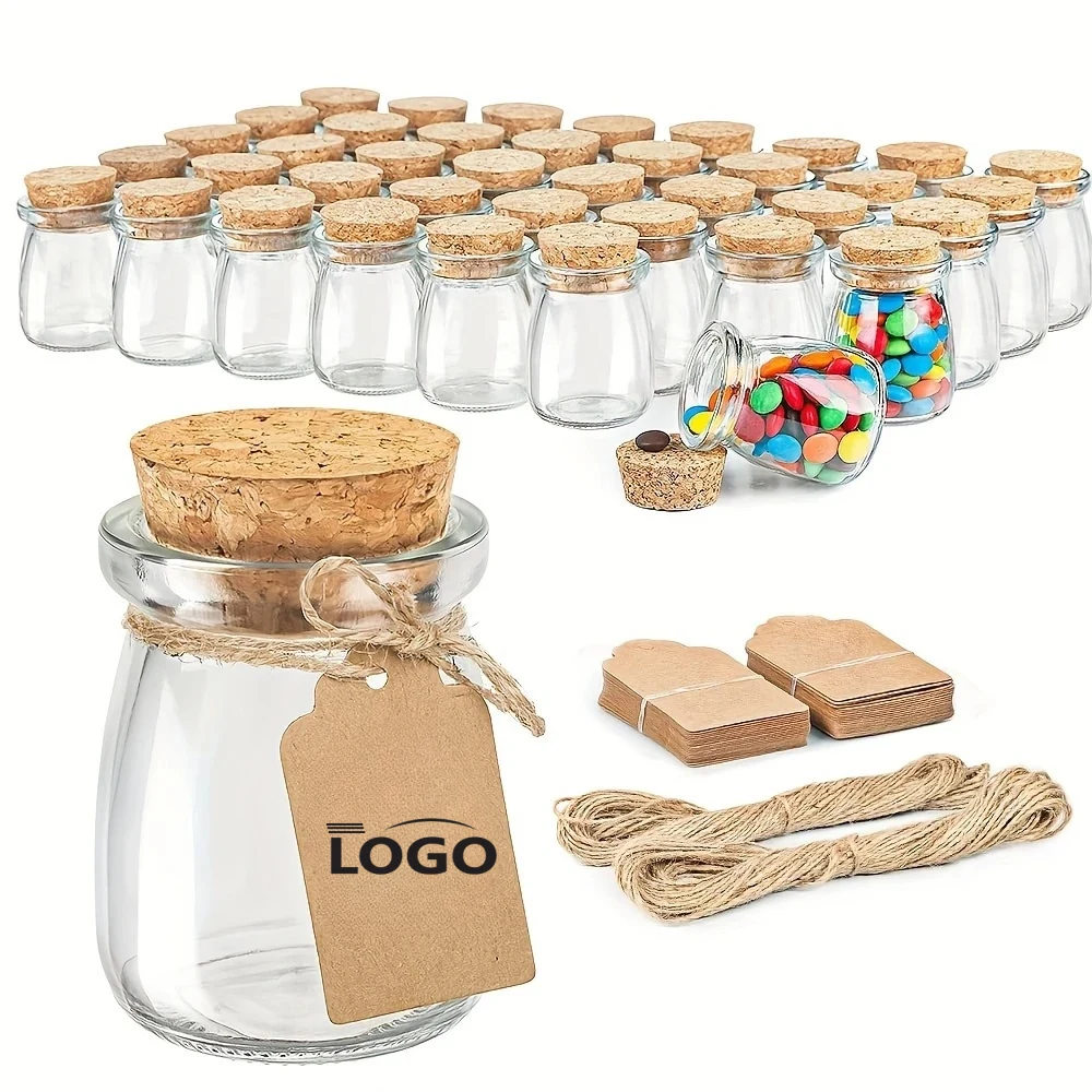 100ml Glass Favor Jars with Cork Lids 1