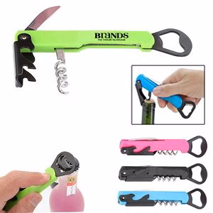 Versatile 4 In 1 Metal Bottle Opener With Knife
