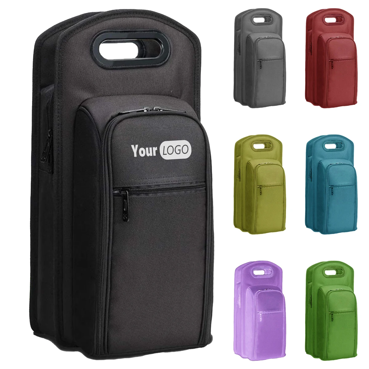 Polyester Insulated Wine Bottle Carrier 1