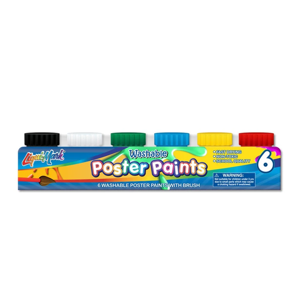 Poster Paint Sets - 6 Classic Colors 1