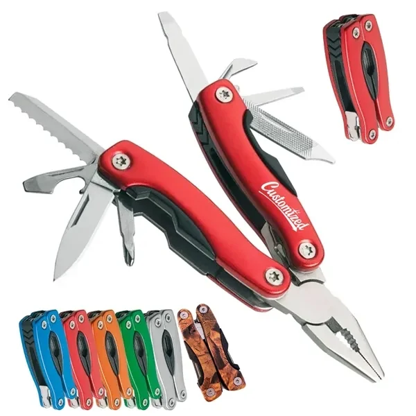 Custom Stainless Steel 11-in-1 Folding Multi-Tool — Compact EDC Giveaway 1