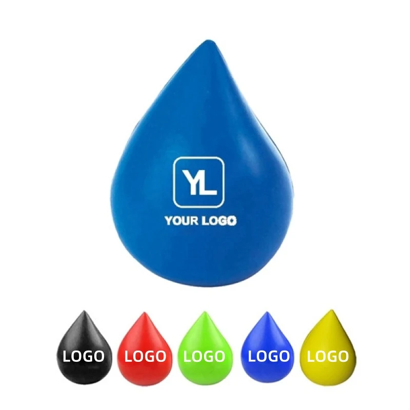 Custom PU Foam Water Droplet Stress Ball 1