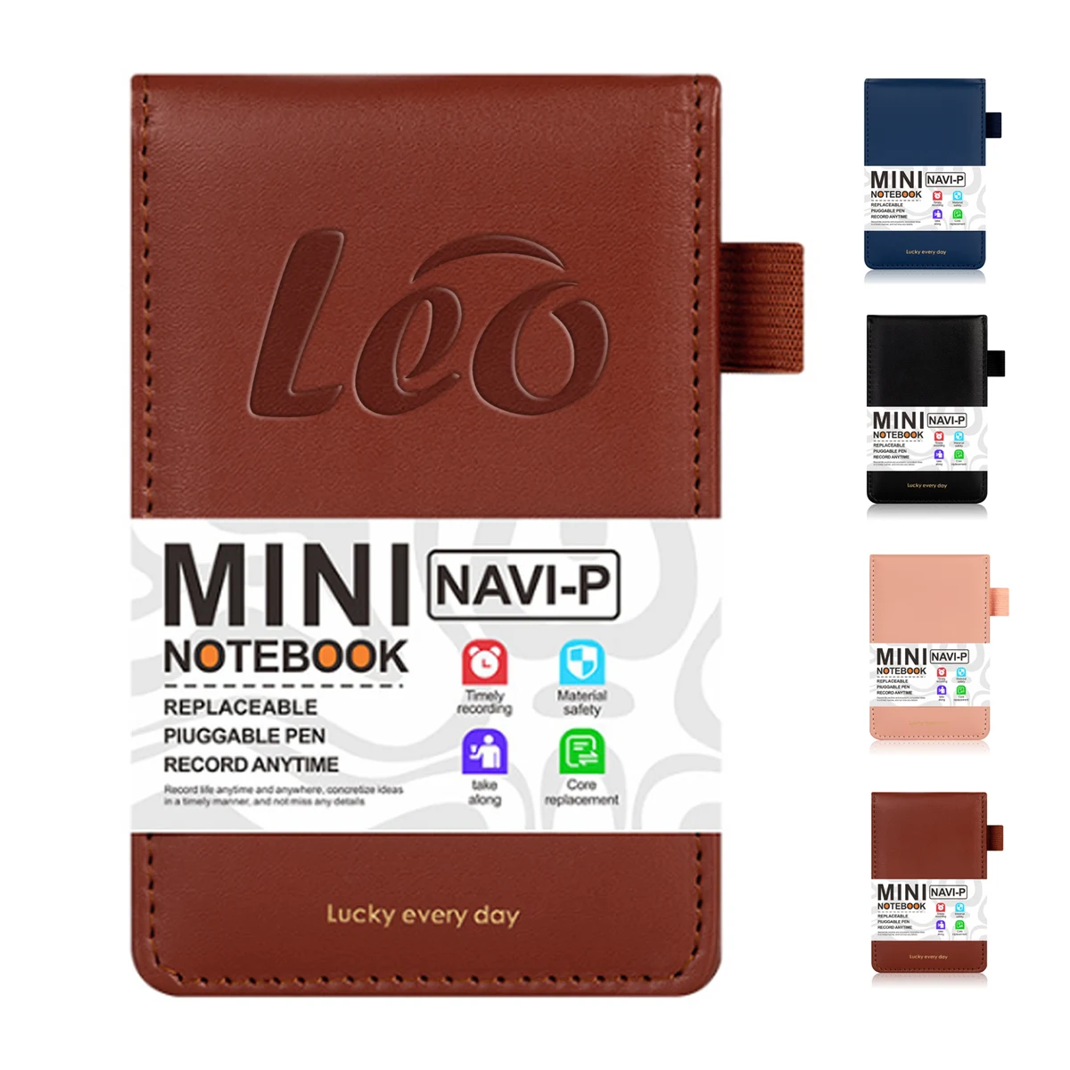 Imitation leather A7 portable multi pocket notebook 1
