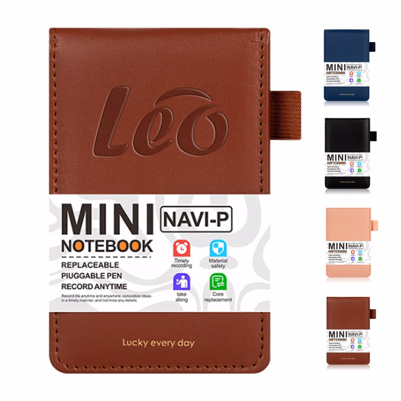 Imitation leather A7 portable multi pocket notebook