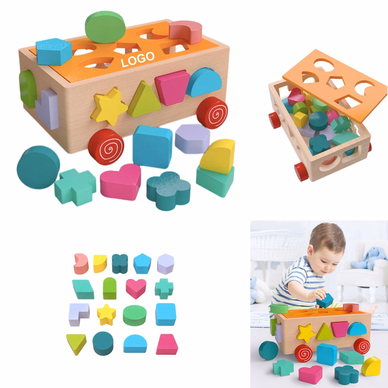Wooden Sorter Blocks Montessori Toys For Toddlers