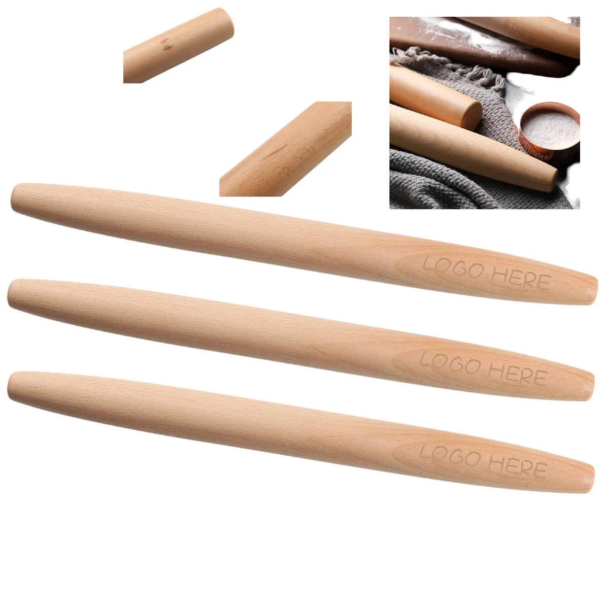 Pointed Rolling Pin for Dumpling Skin 1