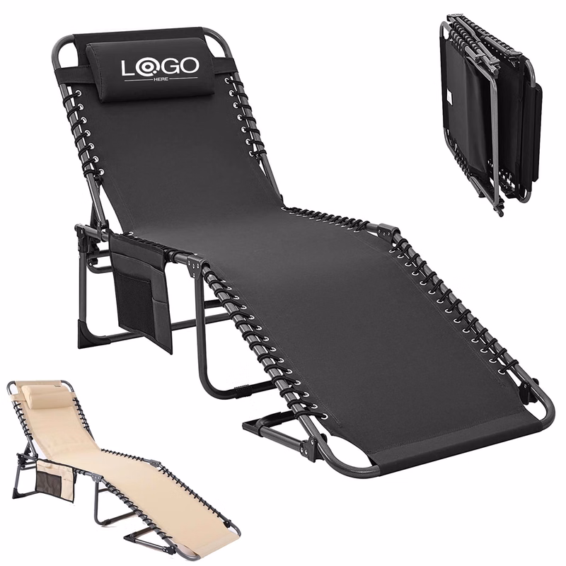 Folding Outdoor Chaise Lounge Chair