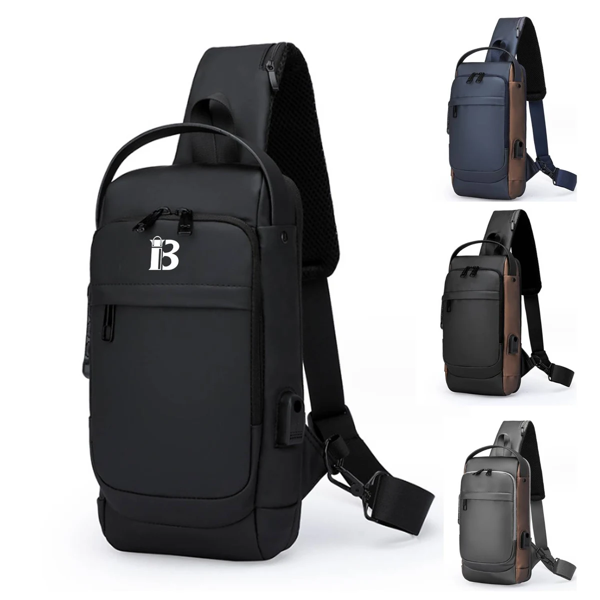 Men's Sports Chest Bag With Usb Charging Port 1