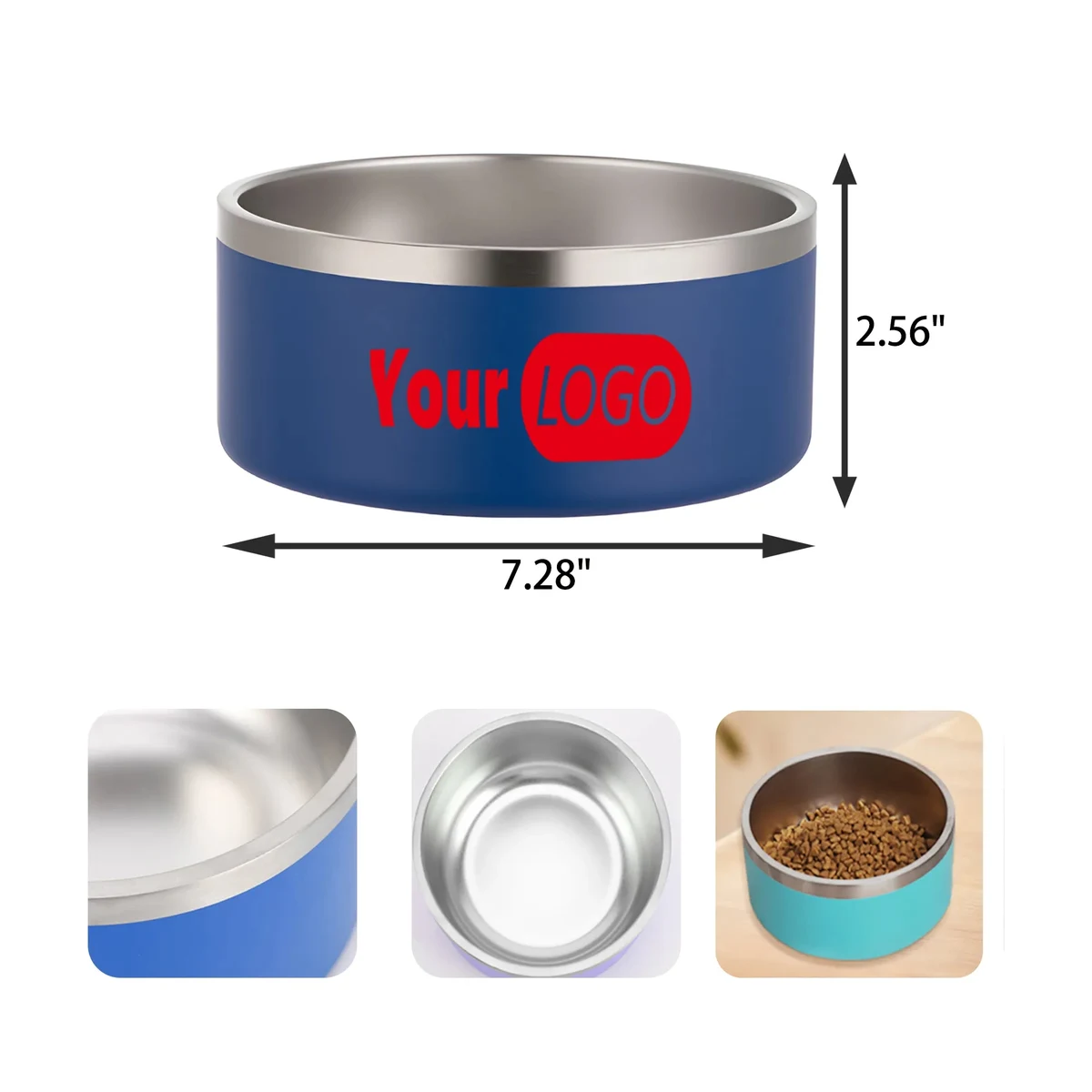 MOQ 50 PCS 42OZ Stainless Steel Pet Dog Bowl 1