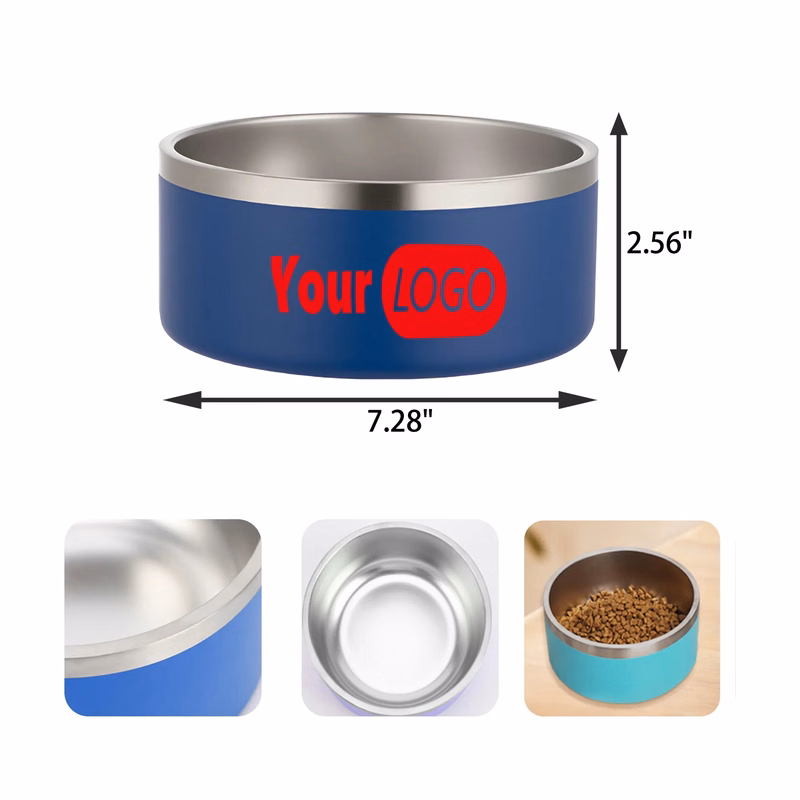 MOQ 50 PCS 42OZ Stainless Steel Pet Dog Bowl