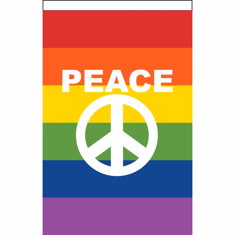 Peace with sign Deluxe Garden Flag