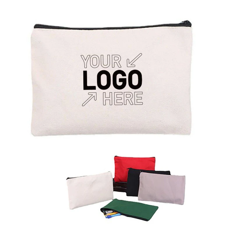 Multipurpose Canvas Pouch With Color Zipperd 1
