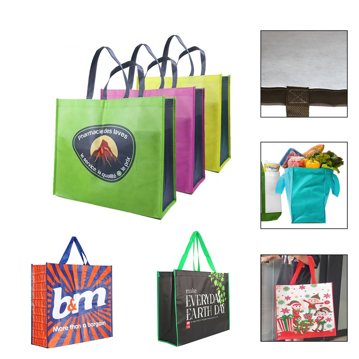 Custom Full Color Large Non-Woven Laminated Tote Bag 1