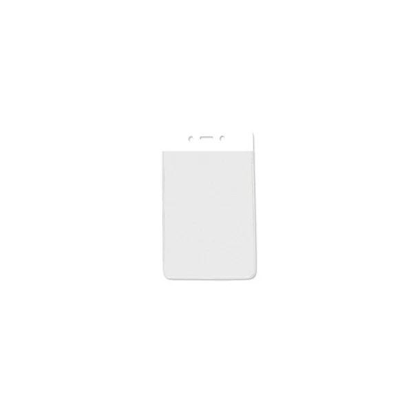 Vinyl Vertical Top Load Badge Holder (2.66"x 4.25")(White) 1