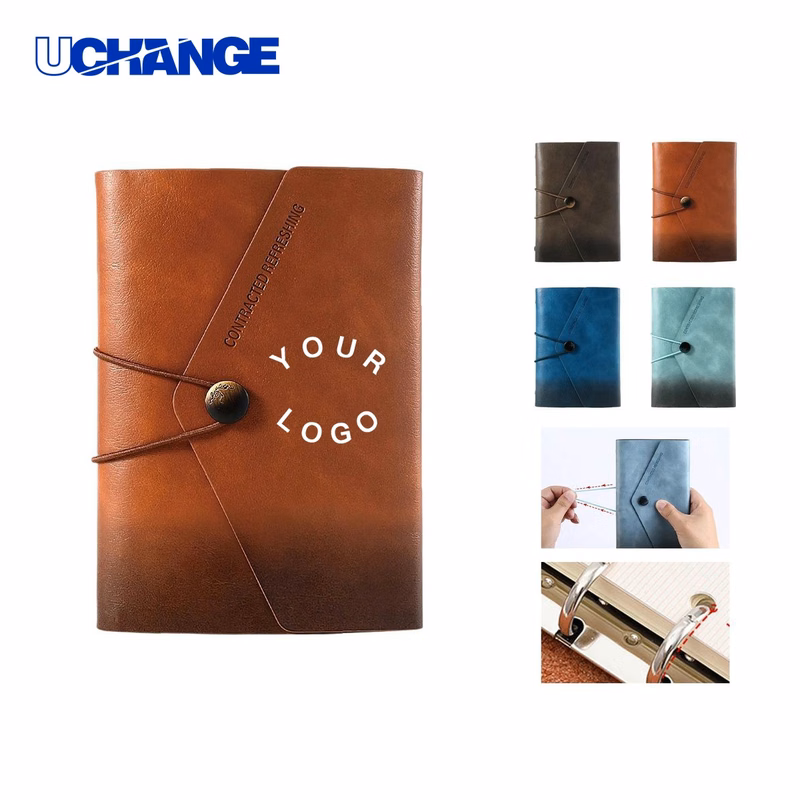 PU Leather Notebook Journal 7.4 Inch Portable Slim Body
