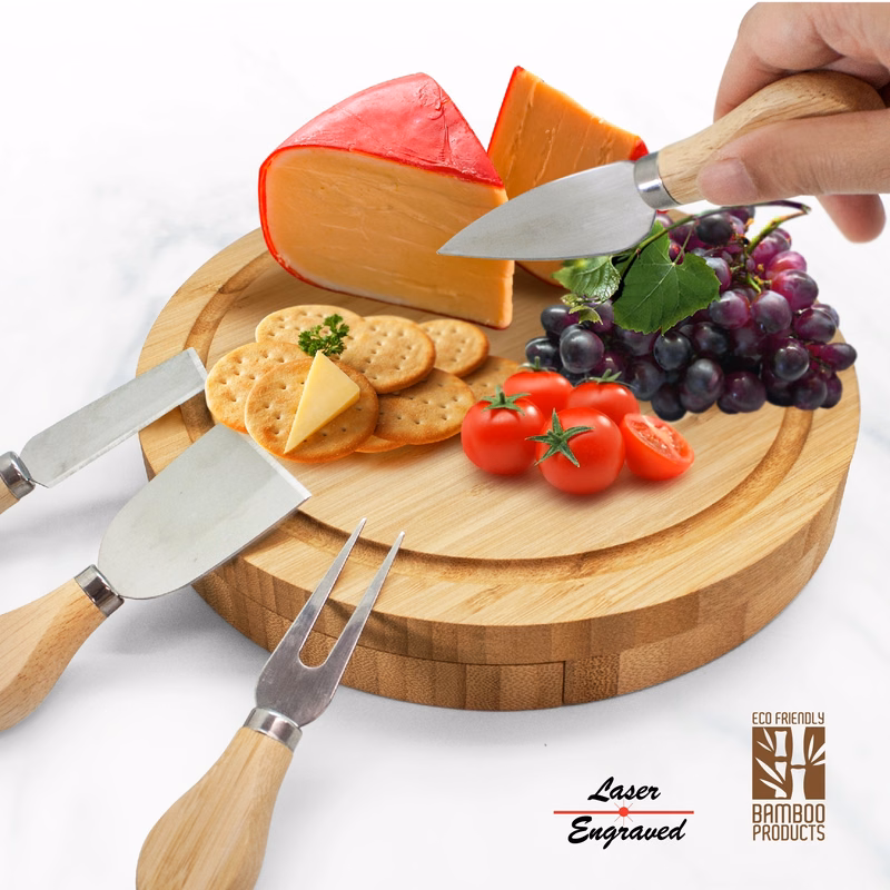 SEVILLE 5PC BAMBOO CHEESE SET
