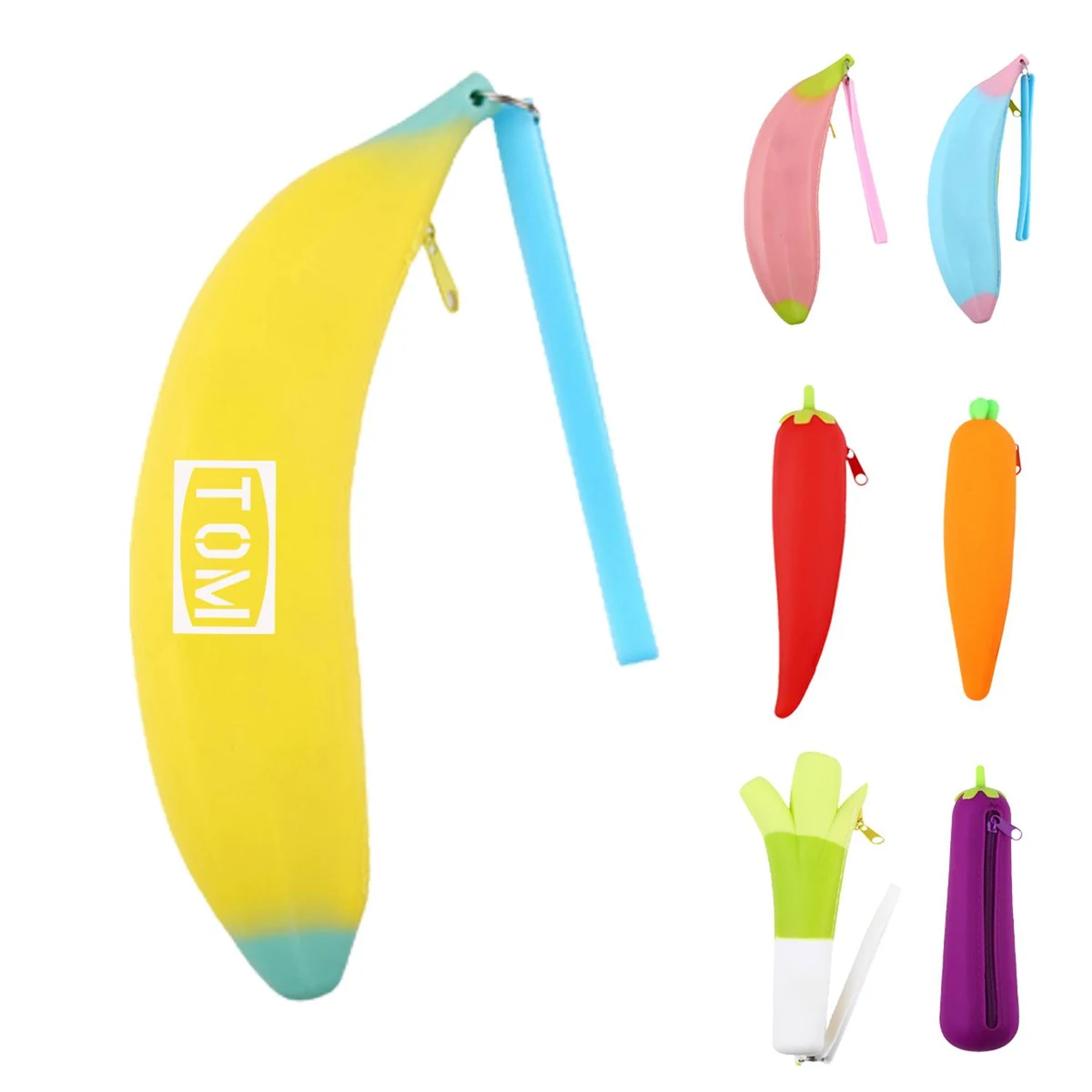 Fruit And Vegetable Student Stationery Silicone Pencil Case 1