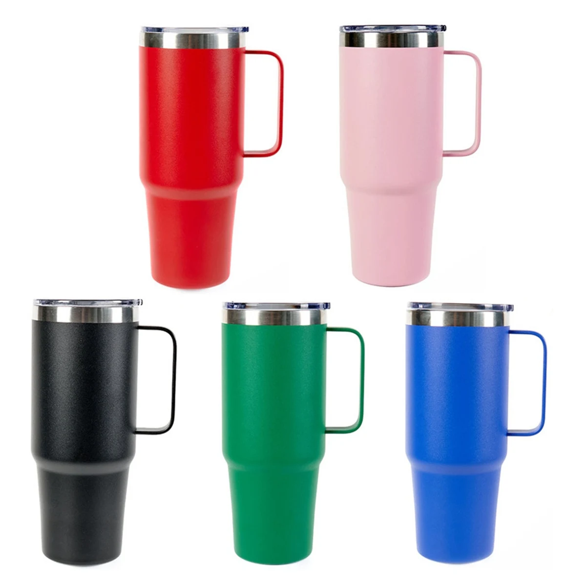 40 Oz. Stainless Steel Double Wall Tumbler With Handle 1