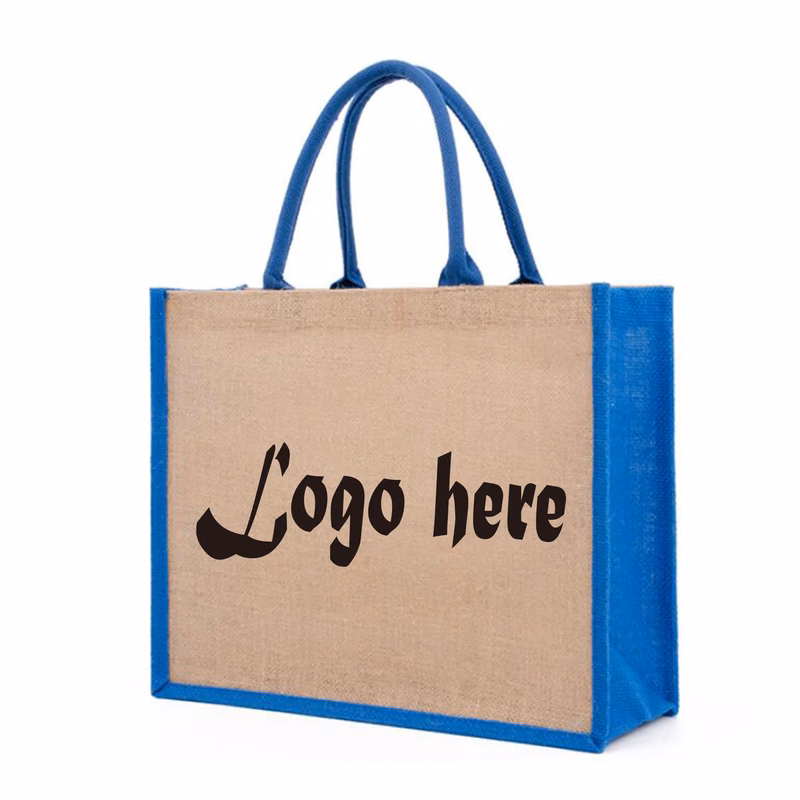 Colorful Jute Tote Bag