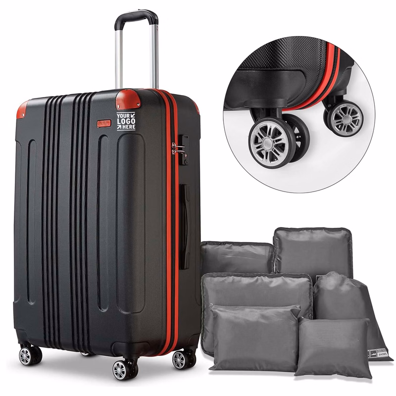 Women Men 10Piece ABS Hardside TSA Lock Sturdy Luggage Sets Spinner Wheels