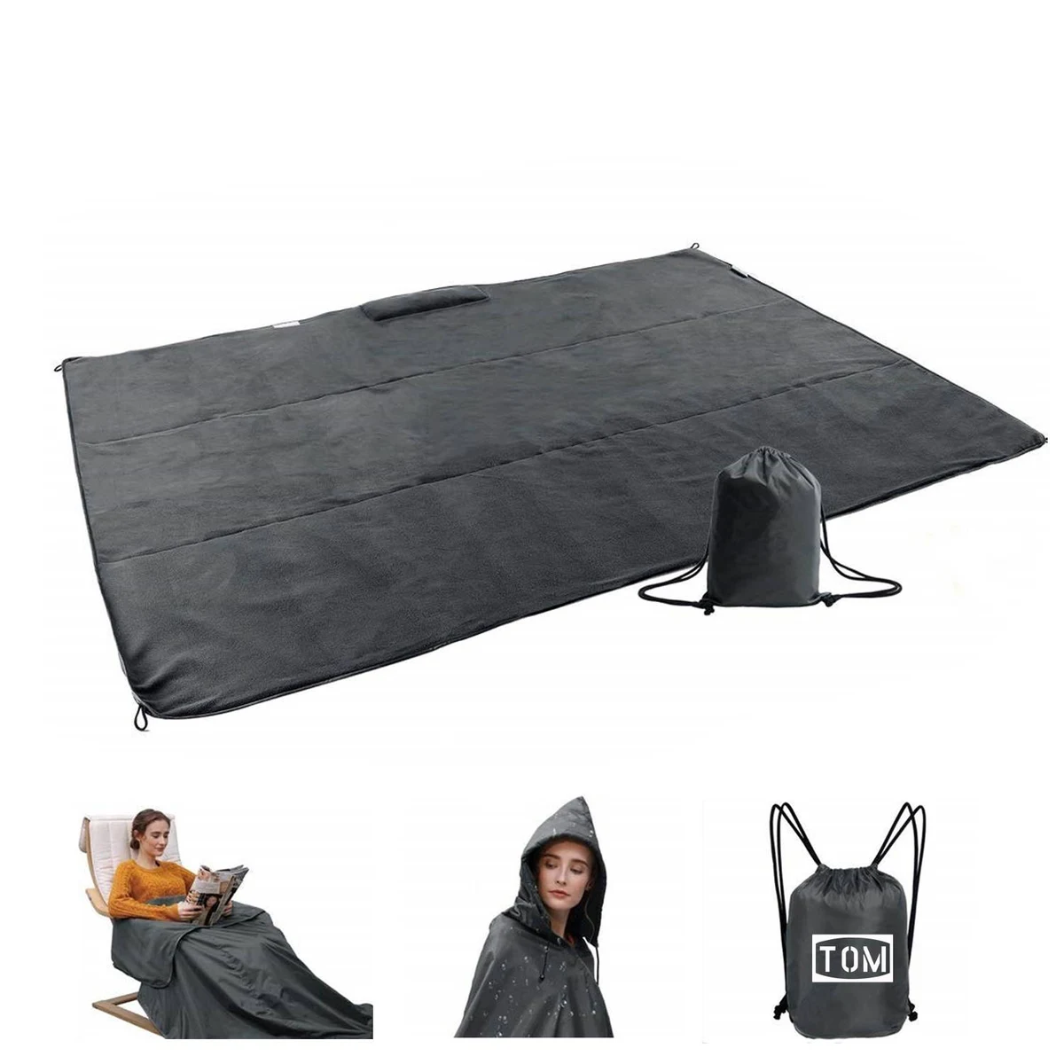 Outdoors Foldable Waterproof Hooded Raincoat Picnic Mat 1