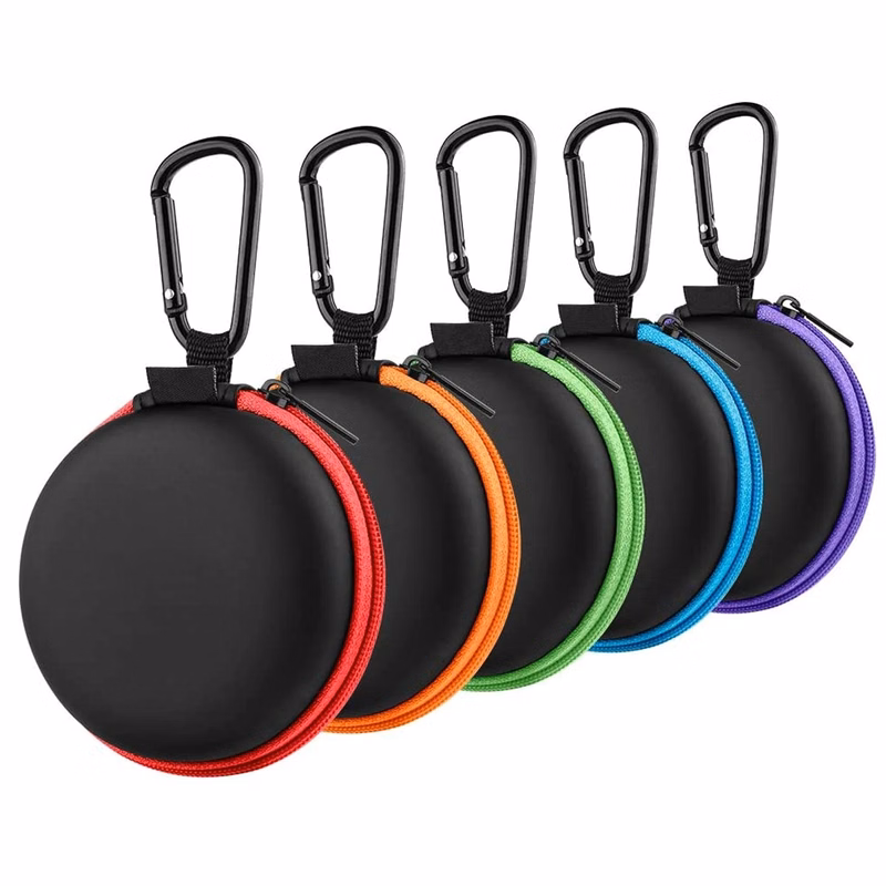 Earbuds Carrying Case With Carabiners