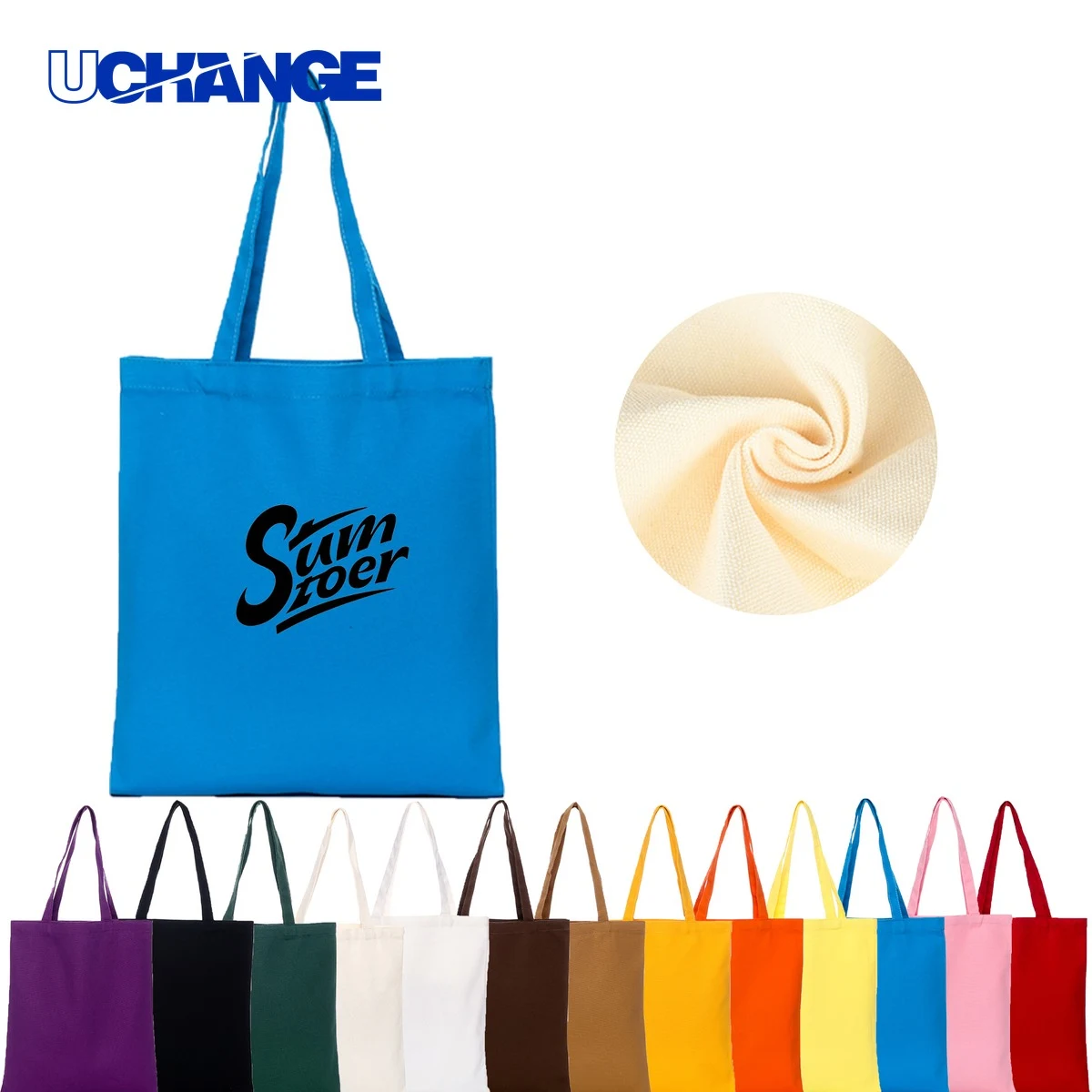 Cotton Canvas Tote Bag Organizer, custom tote bag with logo imprint 1