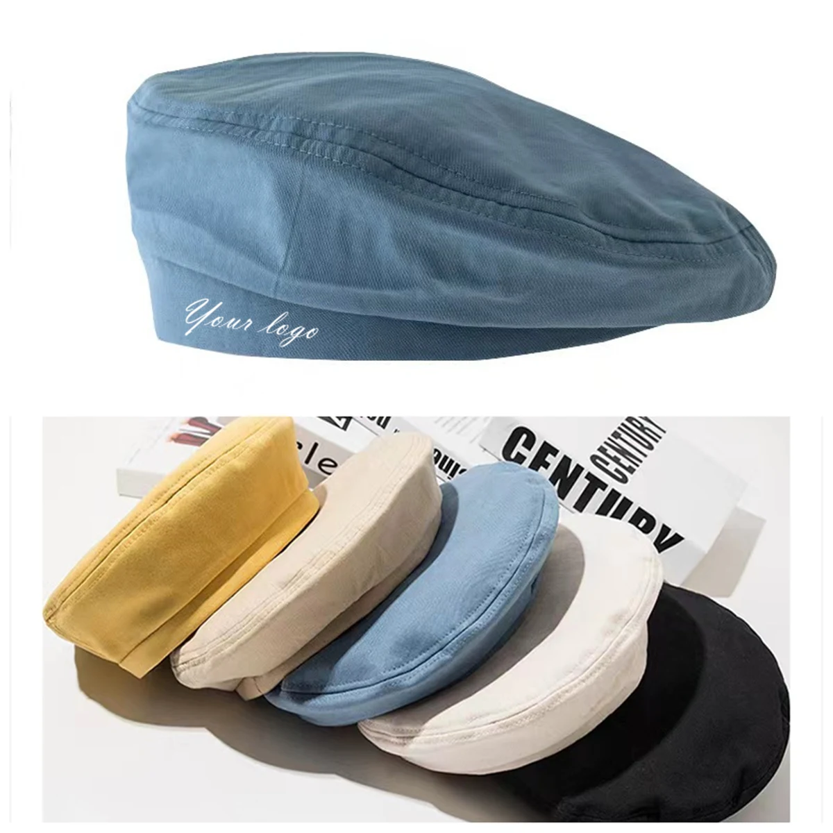 Solid Color Beret Hat 1