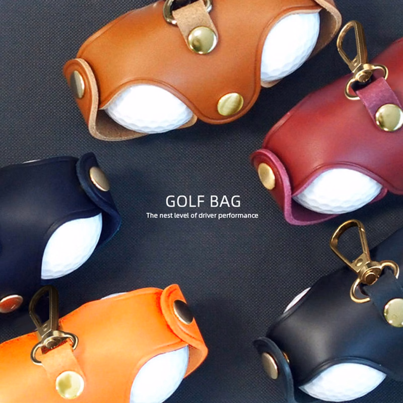 Leather Golf Ball Carrier Case