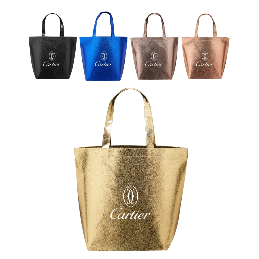 Union Printed - New Castle Non-woven Metallic Tote Bags 1