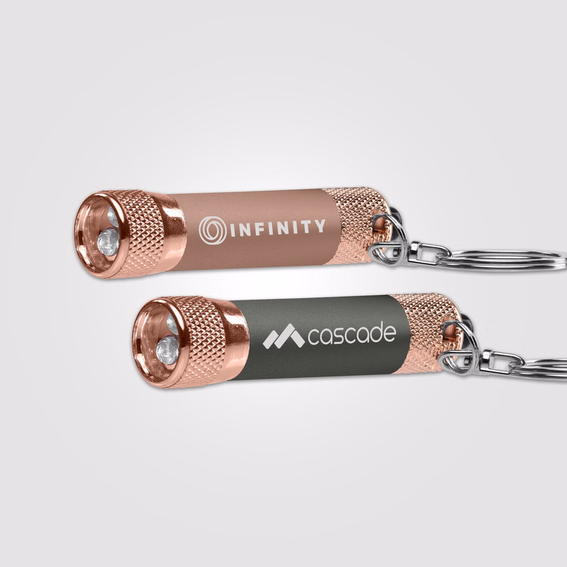 Chroma Softy Rose Gold Metallic - LED Flashlight with Keyring