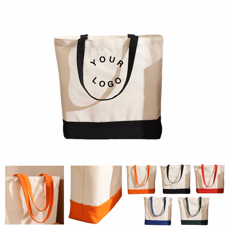 Spacious Polyester Canvas Tote For Shopping Use