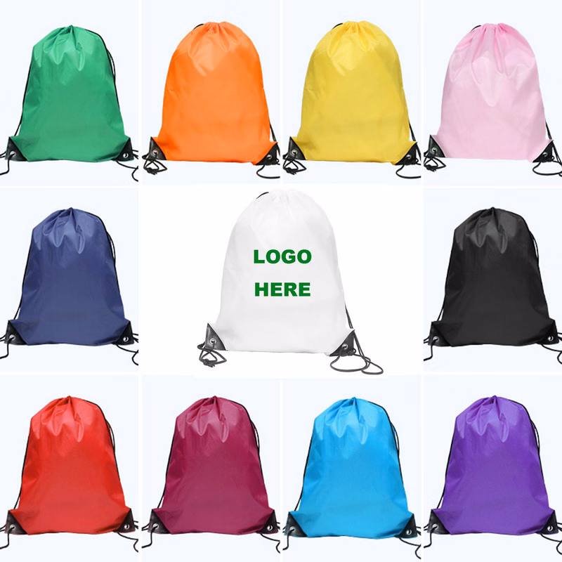 210D Polyester Backpack Drawstring Bag