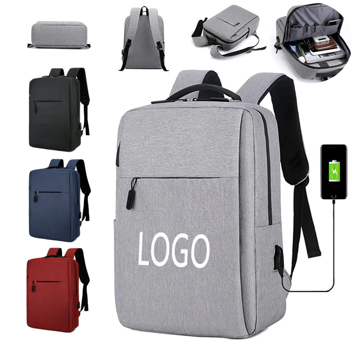 16" Laptop Bag USB Charging Backpack 1