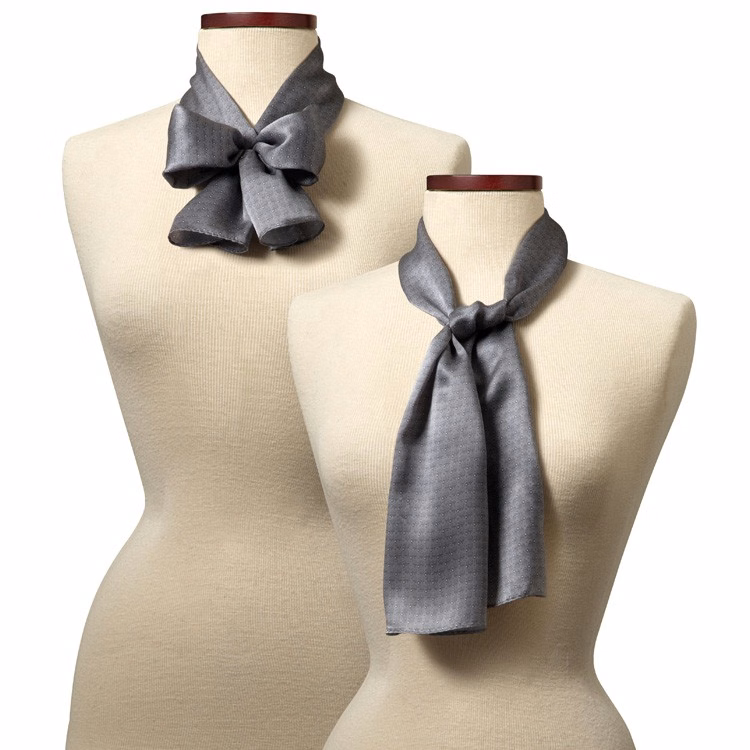 Gray Felton Silk Scarf - 8"x45"