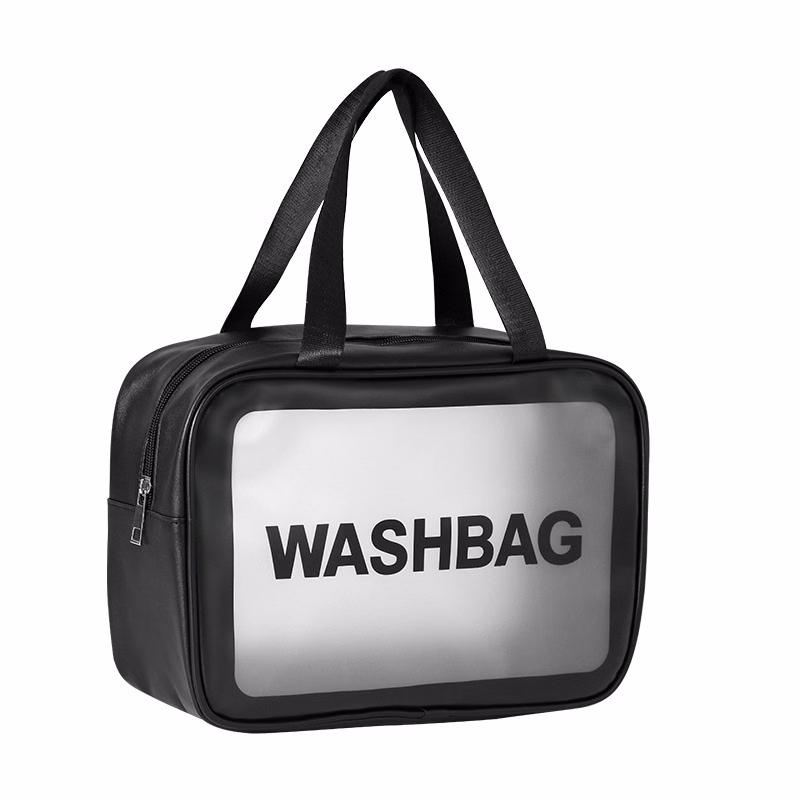 Beach bag with zipper is made of waterproof PVC