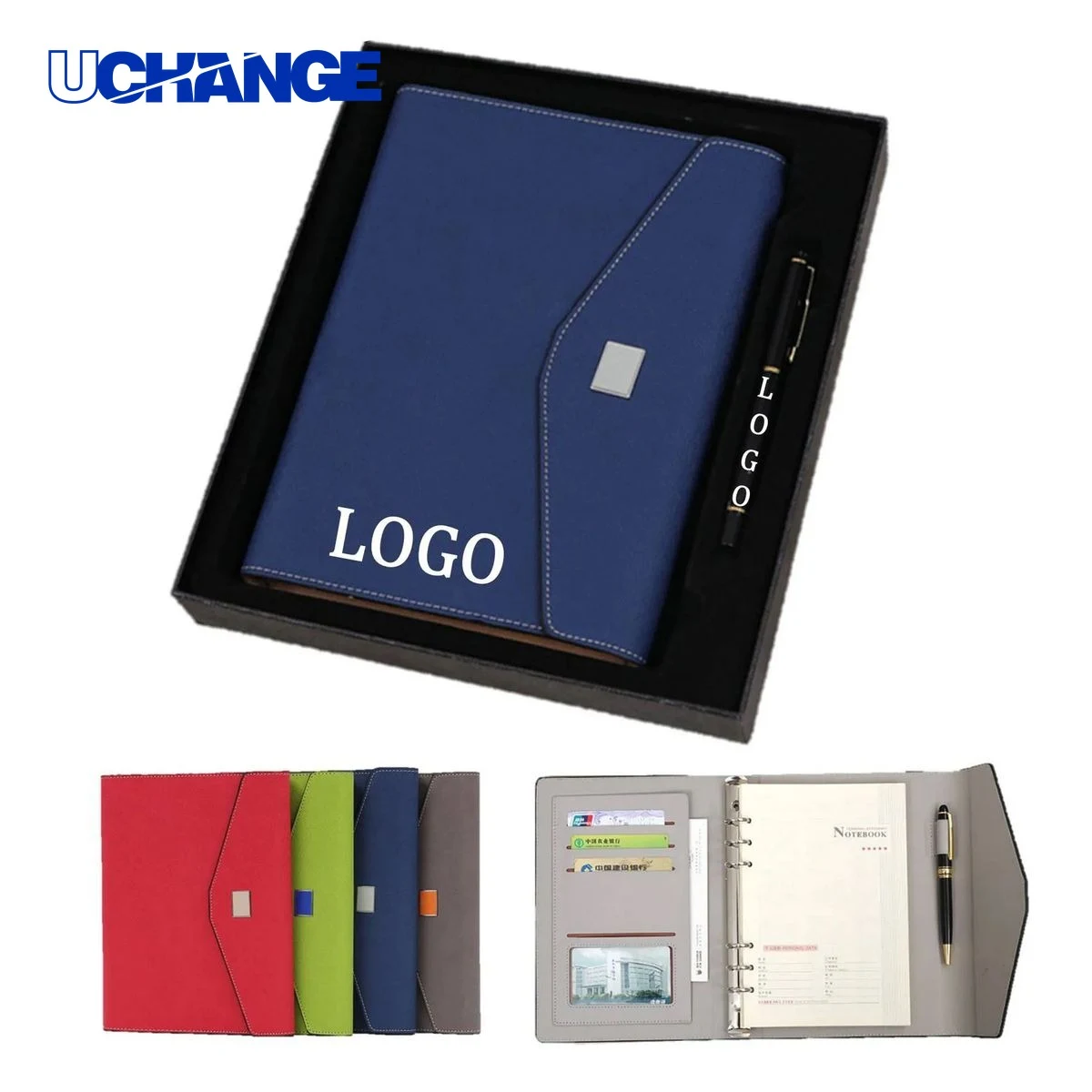 Magnetic Buckle Notebook Journal with Pen 1